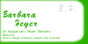 barbara heyer business card